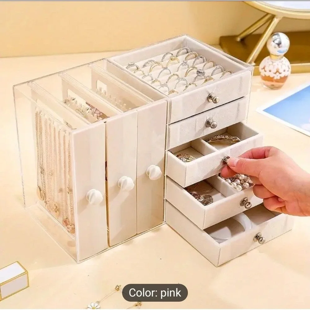 Necklace Ring‎ Organizer Multifunctional Jewelry Holder Box Bedroom Dressing US